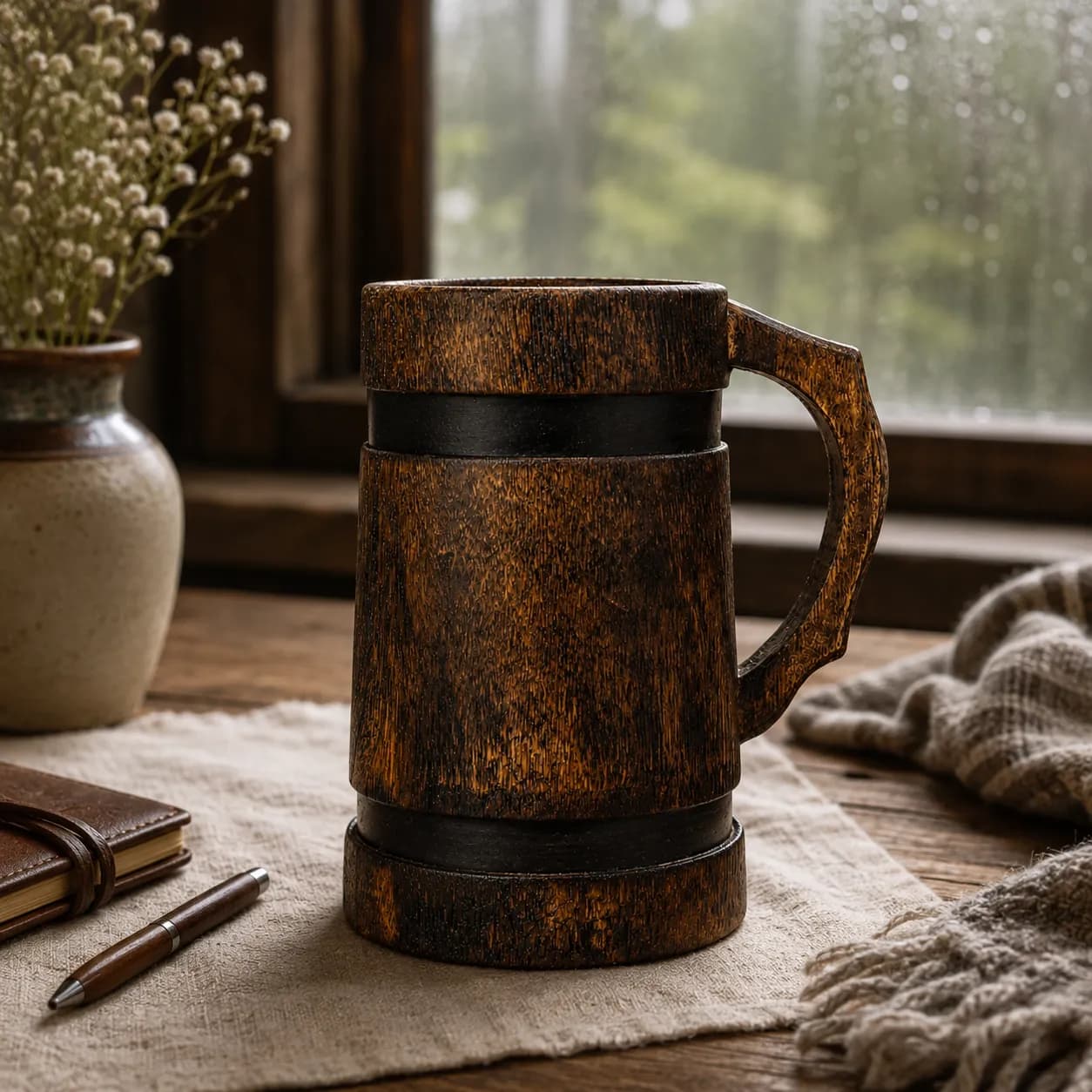 Wooden Barrel Beer Mug or Glass - view 1